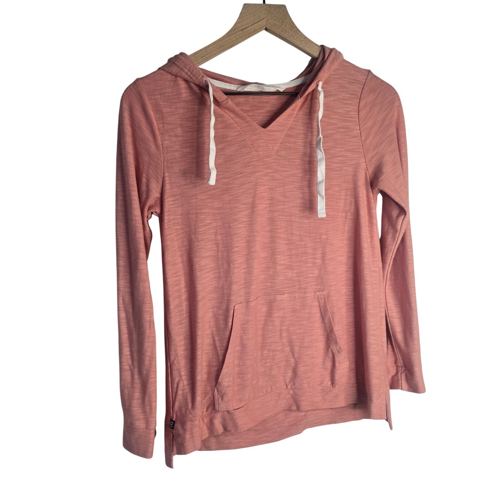 Free Fly Bamboo Slub Hoodie Women XS Pink Bamboo Viscose Lightweight Gorpcore